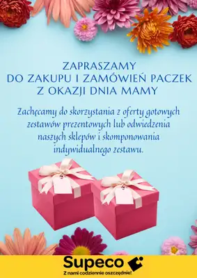 Supeco - gazetka promocyjna Paczki Dzień Mamy od wtorku 12.05 do wtorku 26.05