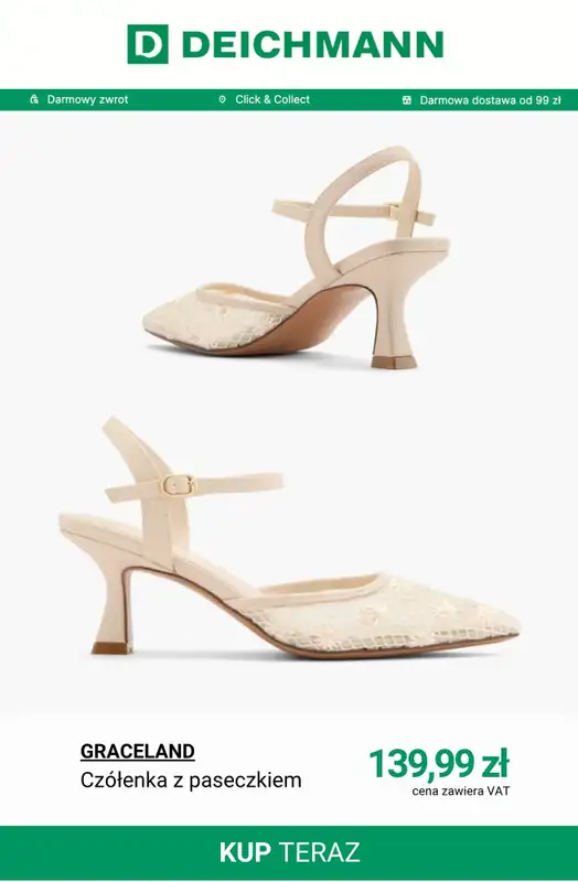 Deichmann - gazetka promocyjna Czółenka na specjalne okazje od wtorku 12.05  - strona 4