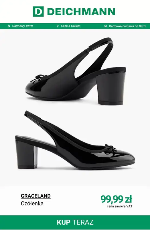 Deichmann - gazetka promocyjna Czółenka na specjalne okazje od wtorku 12.05  - strona 11