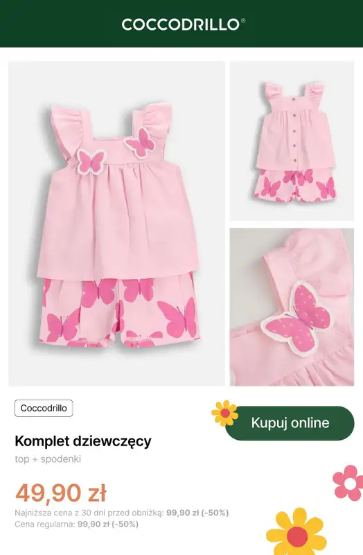 Coccodrillo - gazetka promocyjna Dziecięce komplety na lato od wtorku 12.05 do poniedziałku 25.05 - strona 2