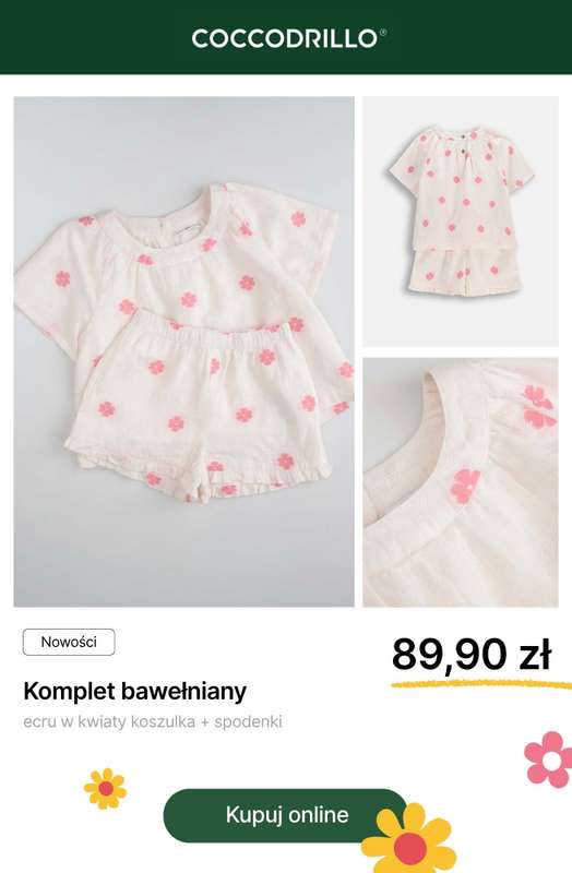 Coccodrillo - gazetka promocyjna Dziecięce komplety na lato od wtorku 12.05 do poniedziałku 25.05 - strona 11