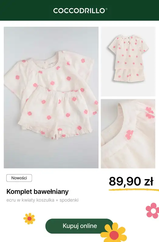 Coccodrillo - gazetka promocyjna Dziecięce komplety na lato od wtorku 12.05 do poniedziałku 25.05 - strona 11
