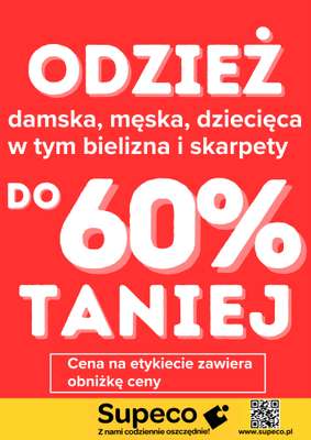 Supeco - gazetka promocyjna Odzież od środy 13.05 do wtorku 30.06