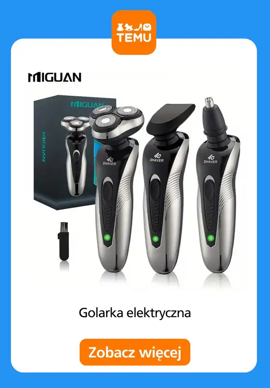 Temu - gazetka promocyjna Elektryczne golarki męskie od wtorku 12.05  - strona 3