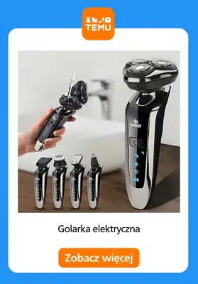 Temu - gazetka promocyjna Elektryczne golarki męskie od wtorku 12.05  - strona 12