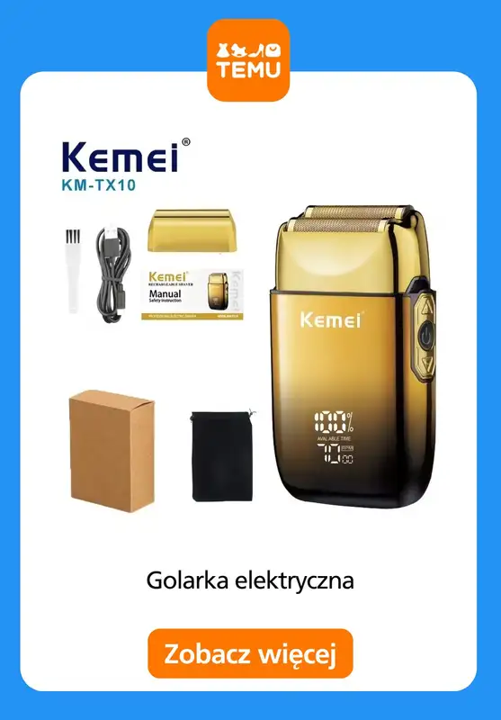 Temu - gazetka promocyjna Elektryczne golarki męskie od wtorku 12.05  - strona 11