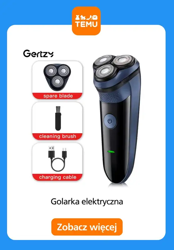Temu - gazetka promocyjna Elektryczne golarki męskie od wtorku 12.05  - strona 7