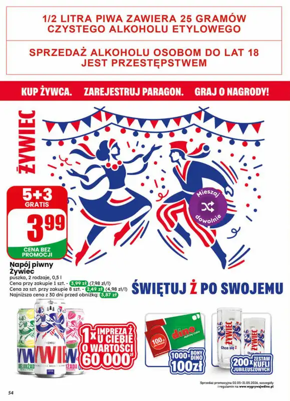 Dino - gazetka promocyjna Gazetka 20 / 2026 od środy 13.05 do wtorku 19.05 - strona 54