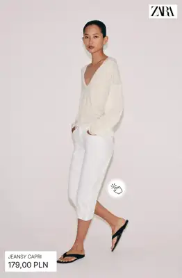 Zara - gazetka promocyjna Spodnie capri damskie od wtorku 12.05  - strona 8