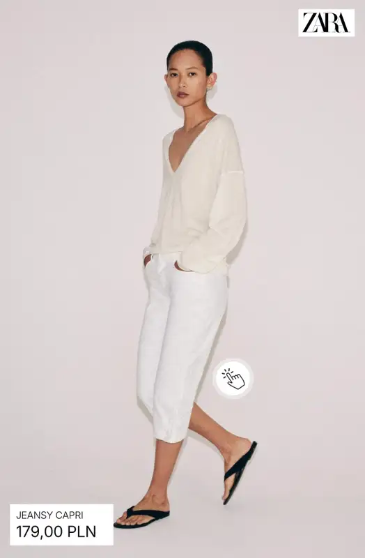 Zara - gazetka promocyjna Spodnie capri damskie od wtorku 12.05  - strona 8
