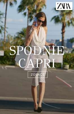 Zara - gazetka promocyjna Spodnie capri damskie od wtorku 12.05 