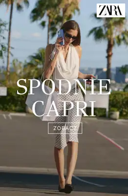 Zara - gazetka promocyjna Spodnie capri damskie od wtorku 12.05 