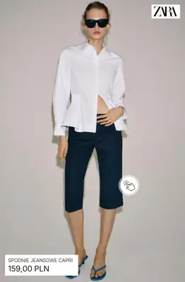 Zara - gazetka promocyjna Spodnie capri damskie od wtorku 12.05  - strona 4