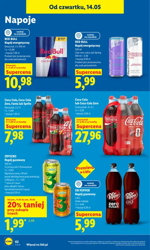Lidl - gazetka promocyjna Oferta od czwartku od czwartku 14.05 do soboty 16.05 - strona 66