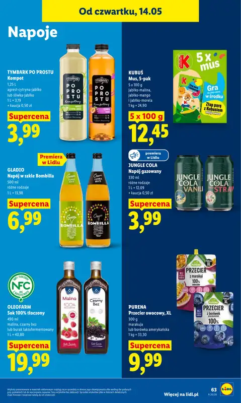 Lidl - gazetka promocyjna Oferta od czwartku od czwartku 14.05 do soboty 16.05 - strona 67