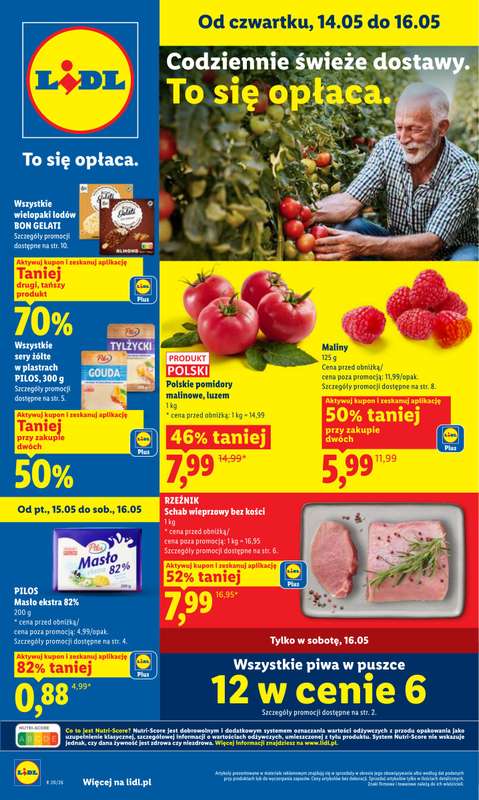 Lidl - gazetka promocyjna Oferta od czwartku od czwartku 14.05 do soboty 16.05