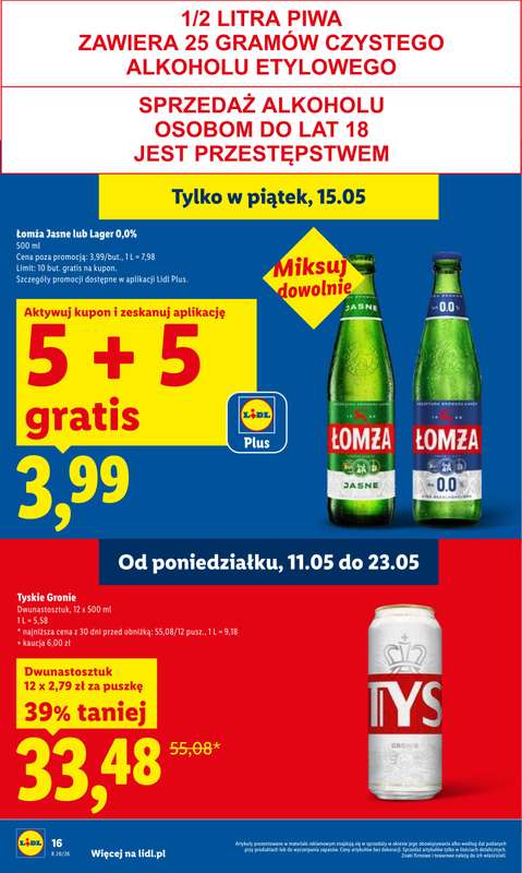 Lidl - gazetka promocyjna Oferta od czwartku od czwartku 14.05 do soboty 16.05 - strona 16