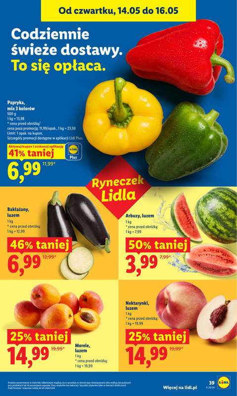 Lidl - gazetka promocyjna Oferta od czwartku od czwartku 14.05 do soboty 16.05 - strona 39