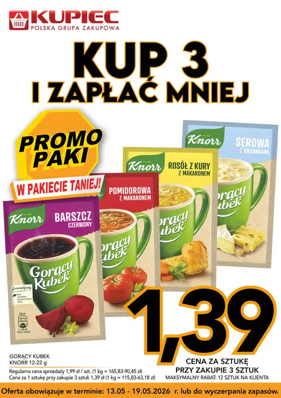 Kupiec - gazetka promocyjna Promopaki od środy 13.05 do wtorku 19.05 - strona 5