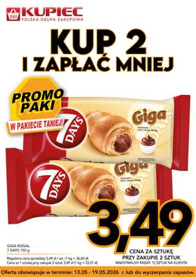 Kupiec - gazetka promocyjna Promopaki od środy 13.05 do wtorku 19.05