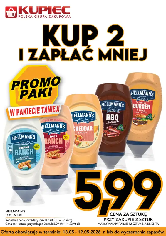 Kupiec - gazetka promocyjna Promopaki od środy 13.05 do wtorku 19.05 - strona 4