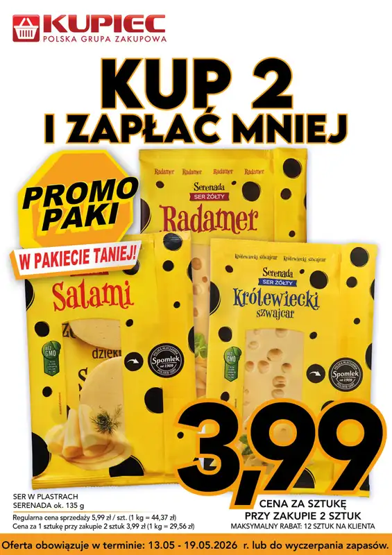 Kupiec - gazetka promocyjna Promopaki od środy 13.05 do wtorku 19.05 - strona 9