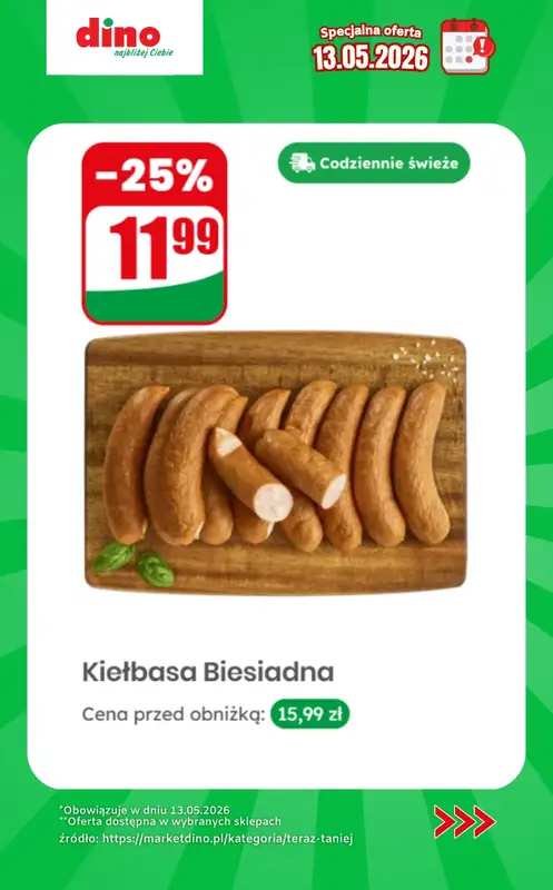 Dino - gazetka promocyjna Specjalna oferta na 13.05.2026 - promocje spoza gazetki od środy 13.05 do środy 13.05 - strona 4