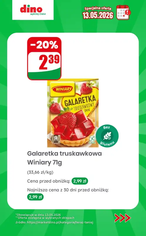 Dino - gazetka promocyjna Specjalna oferta na 13.05.2026 - promocje spoza gazetki od środy 13.05 do środy 13.05 - strona 8