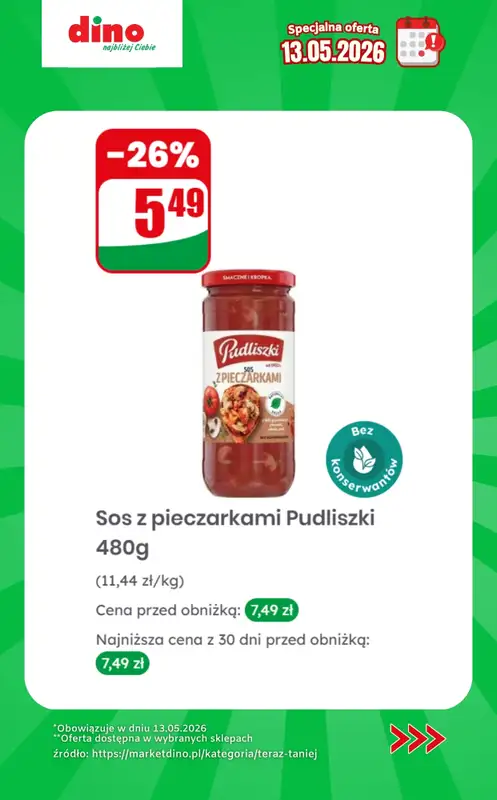 Dino - gazetka promocyjna Specjalna oferta na 13.05.2026 - promocje spoza gazetki od środy 13.05 do środy 13.05 - strona 7