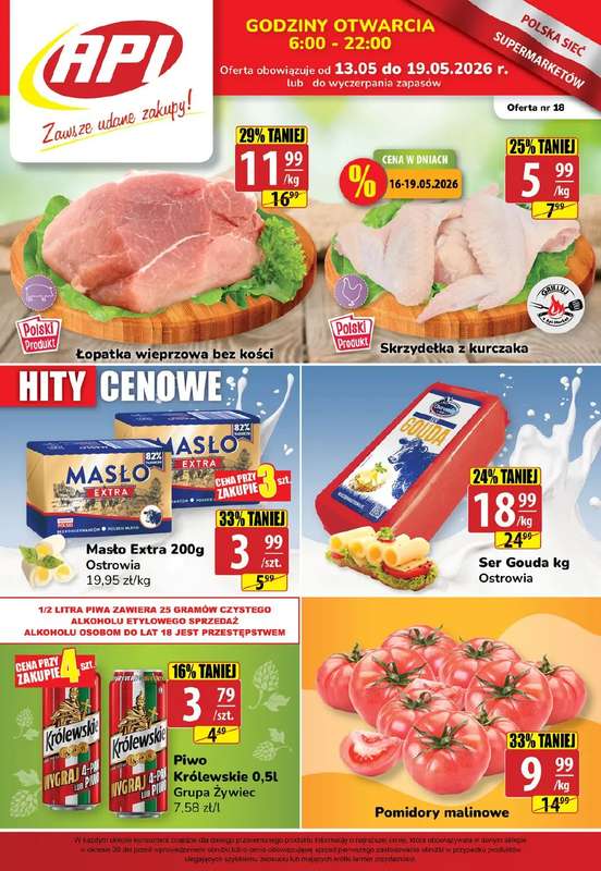 API Market - gazetka promocyjna Gazetka od środy 13.05 do wtorku 19.05