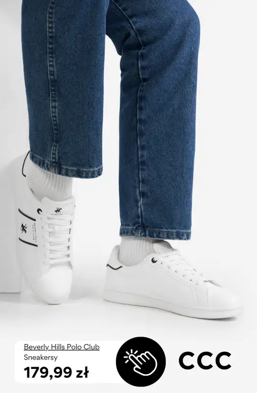 CCC - gazetka promocyjna Męskie BIAŁE SNEAKERSY od środy 13.05  - strona 9
