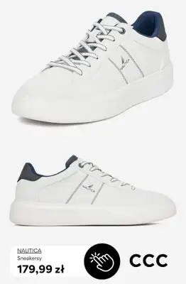 CCC - gazetka promocyjna Męskie BIAŁE SNEAKERSY od środy 13.05  - strona 8
