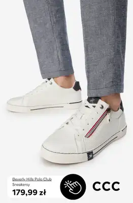 CCC - gazetka promocyjna Męskie BIAŁE SNEAKERSY od środy 13.05  - strona 5