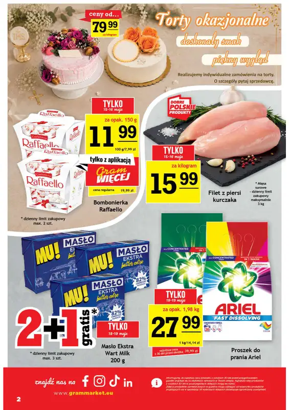 Gram Market - gazetka promocyjna Gazetka od środy 13.05 do wtorku 19.05 - strona 2