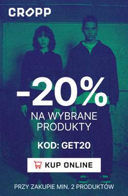 Cropp - gazetka promocyjna -20% na wybrane produkty przy zakupie min. 2 produktów od środy 13.05 do poniedziałku 18.05