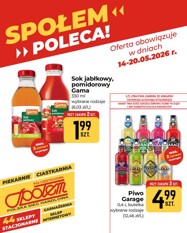 Społem Częstochowa - gazetka promocyjna Plakaty promocyjne od czwartku 14.05 do środy 20.05 - strona 3