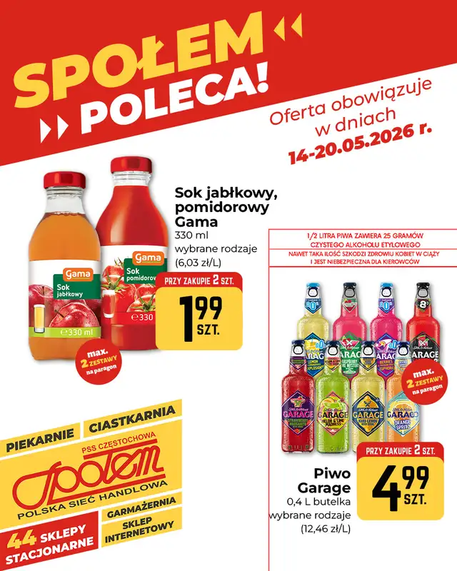 Społem Częstochowa - gazetka promocyjna Plakaty promocyjne od czwartku 14.05 do środy 20.05 - strona 3