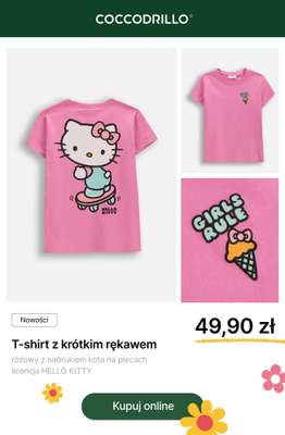 Bawełniany T-shirt ecru z napisami i nadrukiem pokemonów na przodzie licencja POKEMON