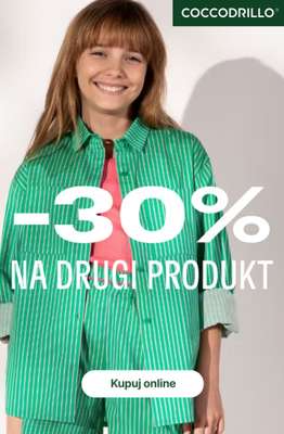 Coccodrillo - gazetka promocyjna -30% na drugi produkt od środy 13.05 do wtorku 19.05