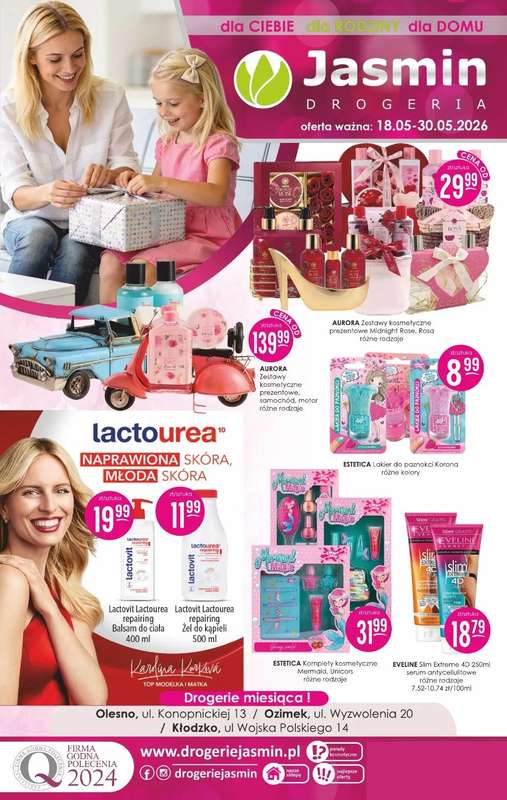 Drogerie Jasmin - gazetka promocyjna Gazetka od poniedziałku 18.05 do soboty 30.05