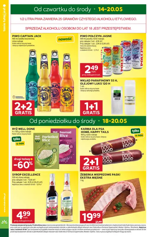 Stokrotka - gazetka promocyjna Gazetka Supermarket od czwartku 14.05 do środy 20.05 - strona 4