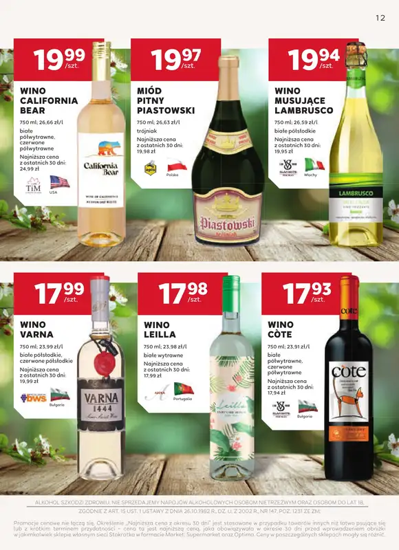 Stokrotka - gazetka promocyjna W dobrym smaku od czwartku 14.05 do środy 10.06 - strona 12