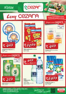 CEZAR Delikatesy - gazetka promocyjna Gazetka od czwartku 14.05 do środy 27.05