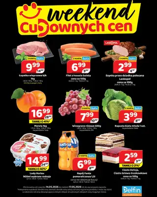 Delfin - gazetka promocyjna Weekend cudownych cen od czwartku 14.05 do niedzieli 17.05