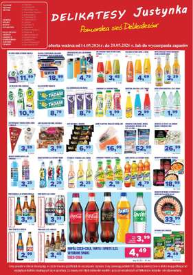 Delikatesy Justynka - gazetka promocyjna Gazetka od czwartku 14.05 do środy 20.05