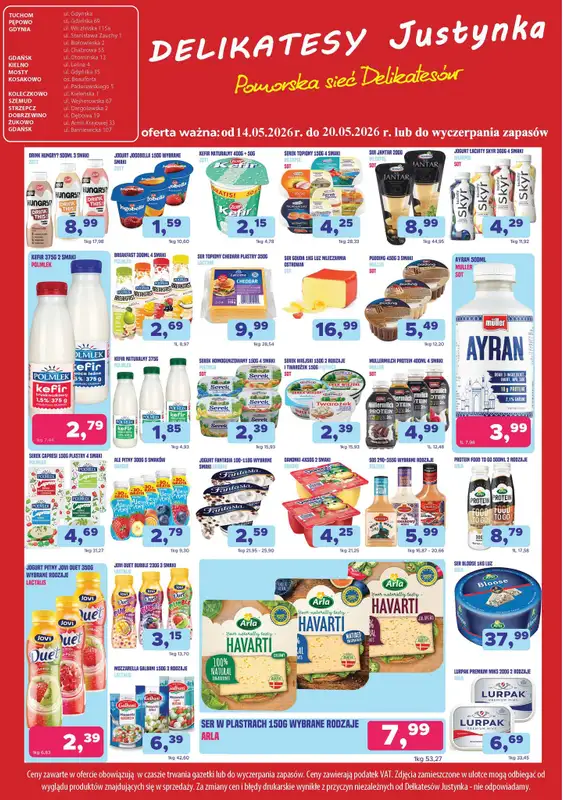 Delikatesy Justynka - gazetka promocyjna Gazetka od czwartku 14.05 do środy 20.05 - strona 3