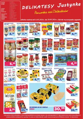 Delikatesy Justynka - gazetka promocyjna Gazetka od czwartku 14.05 do środy 20.05 - strona 6