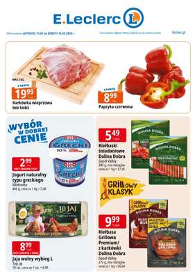 Leclerc - gazetka promocyjna Oferta weekendowa od piątku 15.05 do soboty 16.05