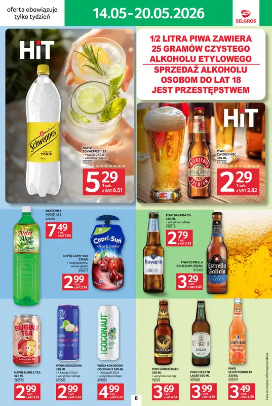 Selgros - gazetka promocyjna Jeszcze więcej super promocji! od czwartku 14.05 do środy 20.05 - strona 8
