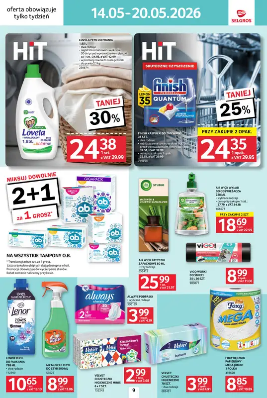Selgros - gazetka promocyjna Jeszcze więcej super promocji! od czwartku 14.05 do środy 20.05 - strona 9